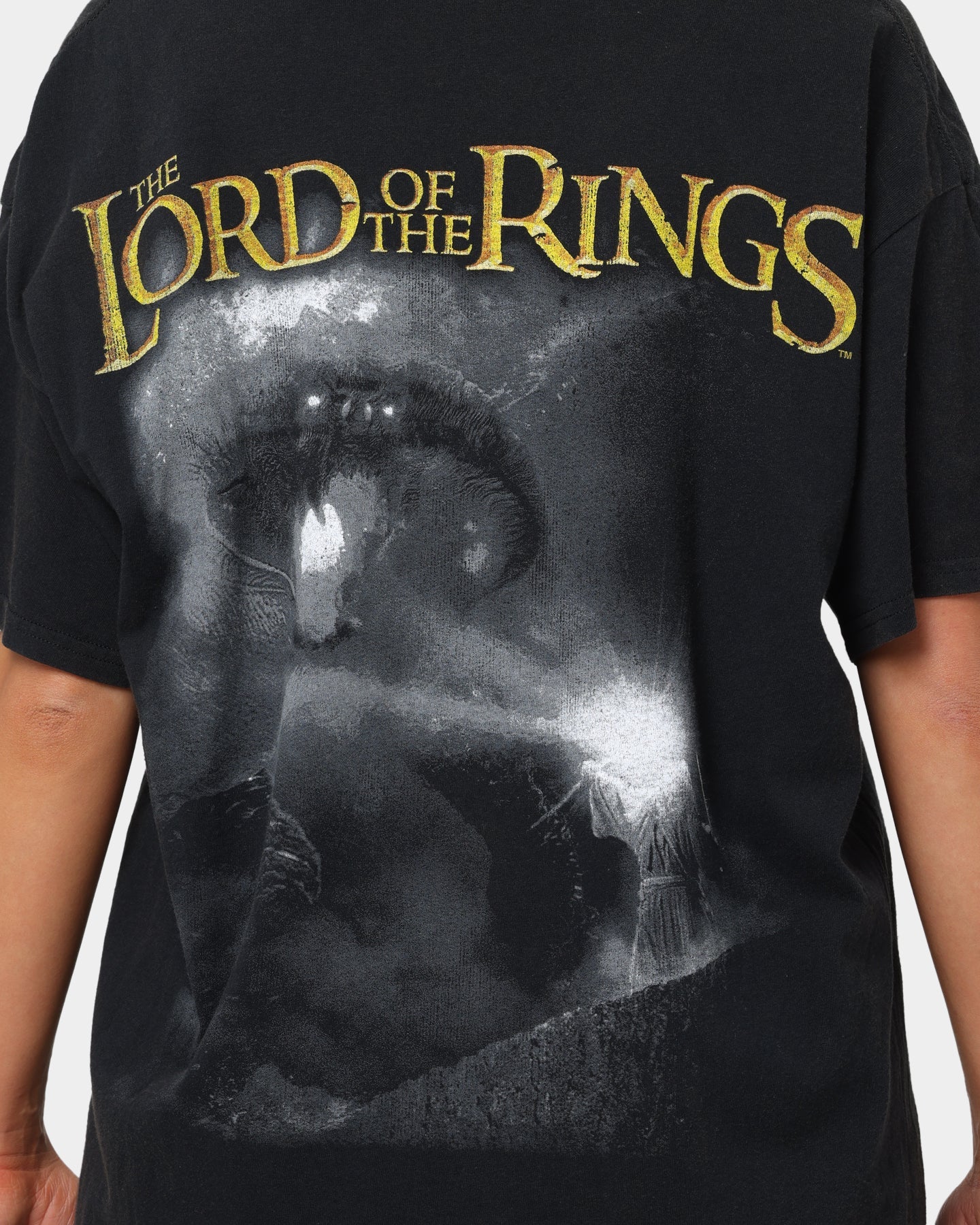 American Thrift X Lord Of The Rings Fellowship T-Shirt Washed Black Style001