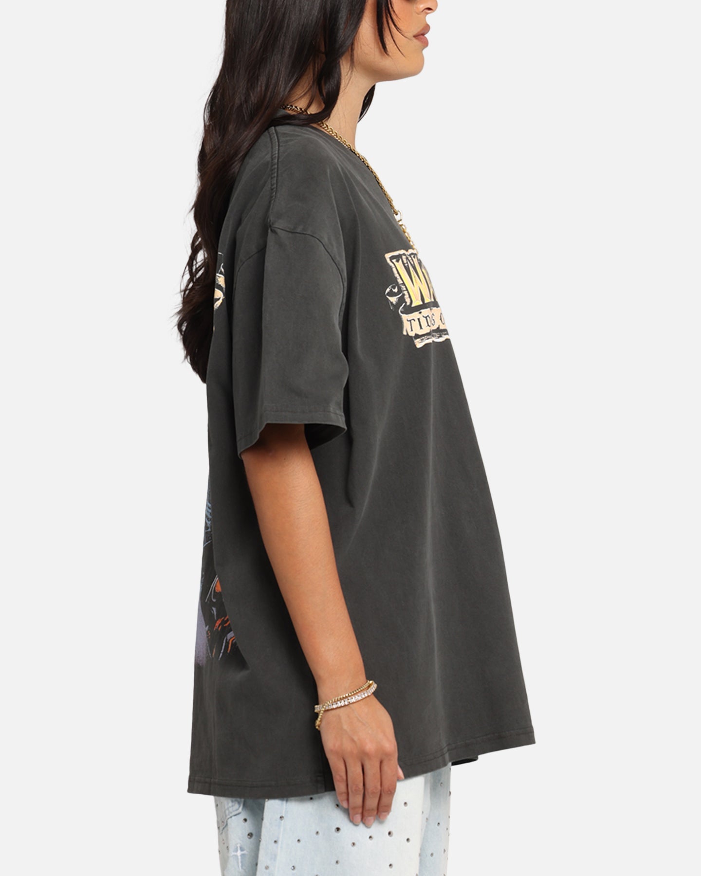 American Thrift X Warcraft II: Tides Of Darkness Heavy T-Shirt Black Wash Style001