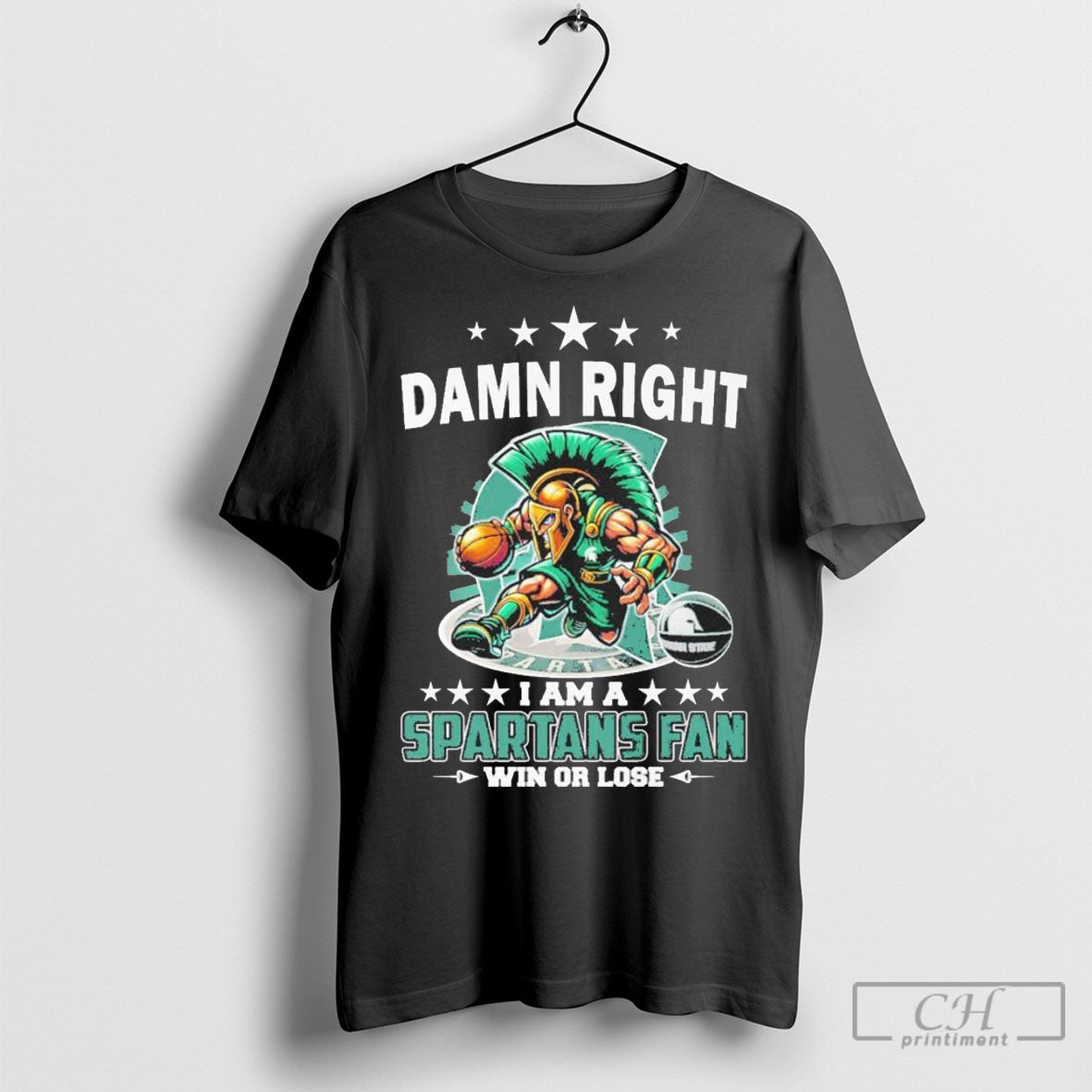 Abc Official Damn Right I Am A Michigan State Spartans Basketball Mascot Fan Win Or Lose 2025 T Shirt Sweatshirt