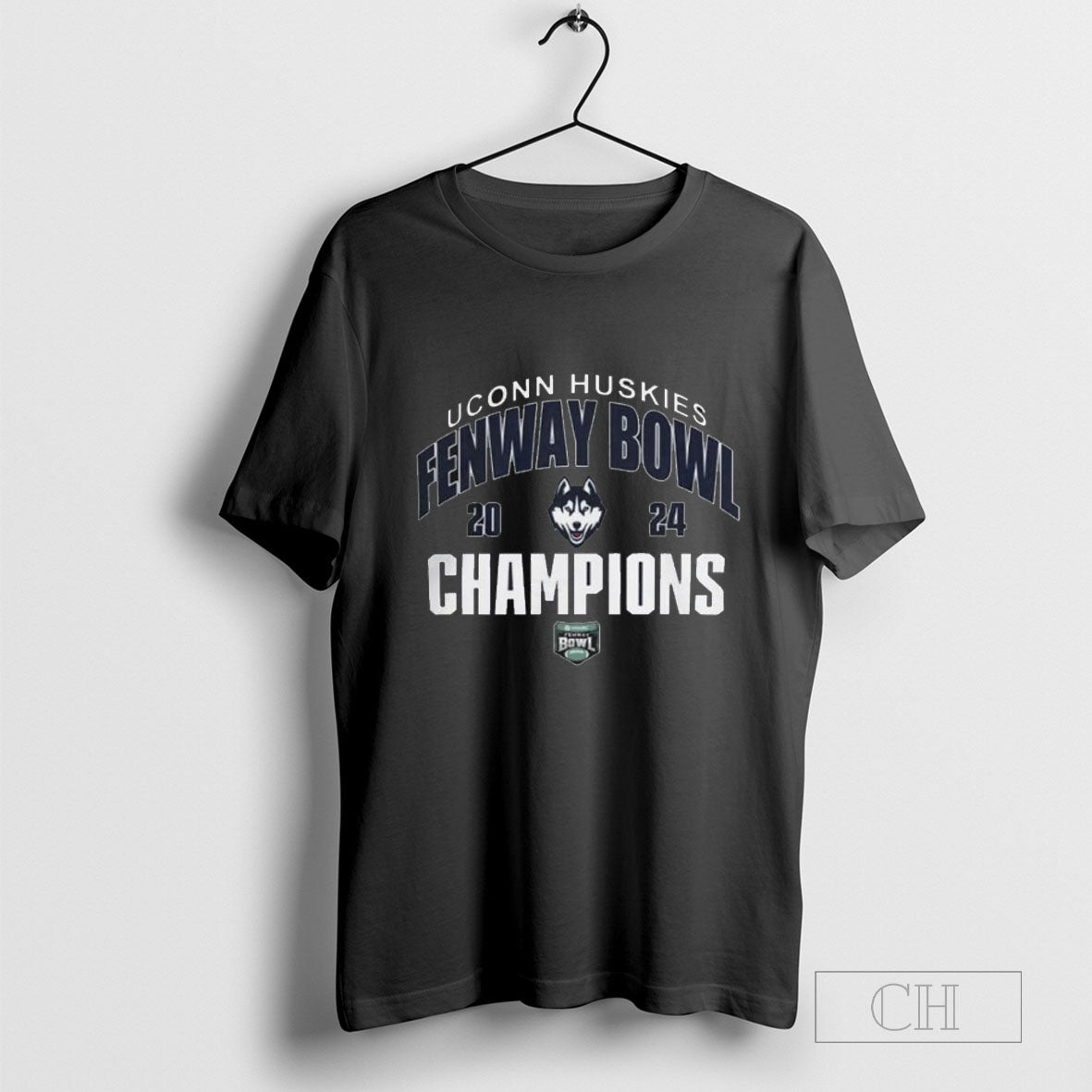 Official Uconn Huskies 2024 Wasabi Fenway Bowl Champions Logo Shirt Sweater