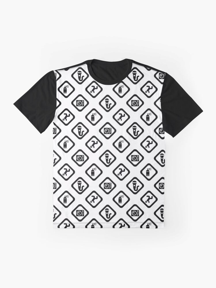 4 ELEMENTS DIAGONAL PATTERN - BLACK Graphic T-Shirt