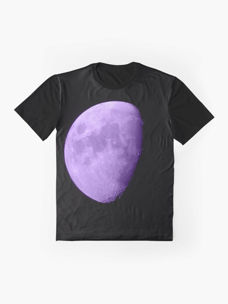 4K Dark Side of the Moon Violet // Picture of the Moon and its Craters with a High Definition Camera Graphic T-Shirt
