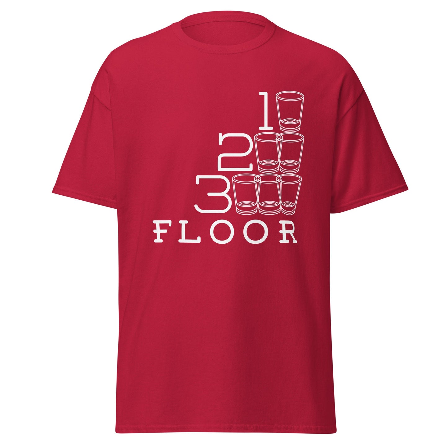 1, 2, 3, floor - Men's Graphic Tshirt, Shot taking shirts, bar hopping tshirt, fun drinking tshirt, bachelor party tshirt, tailgating tshirt