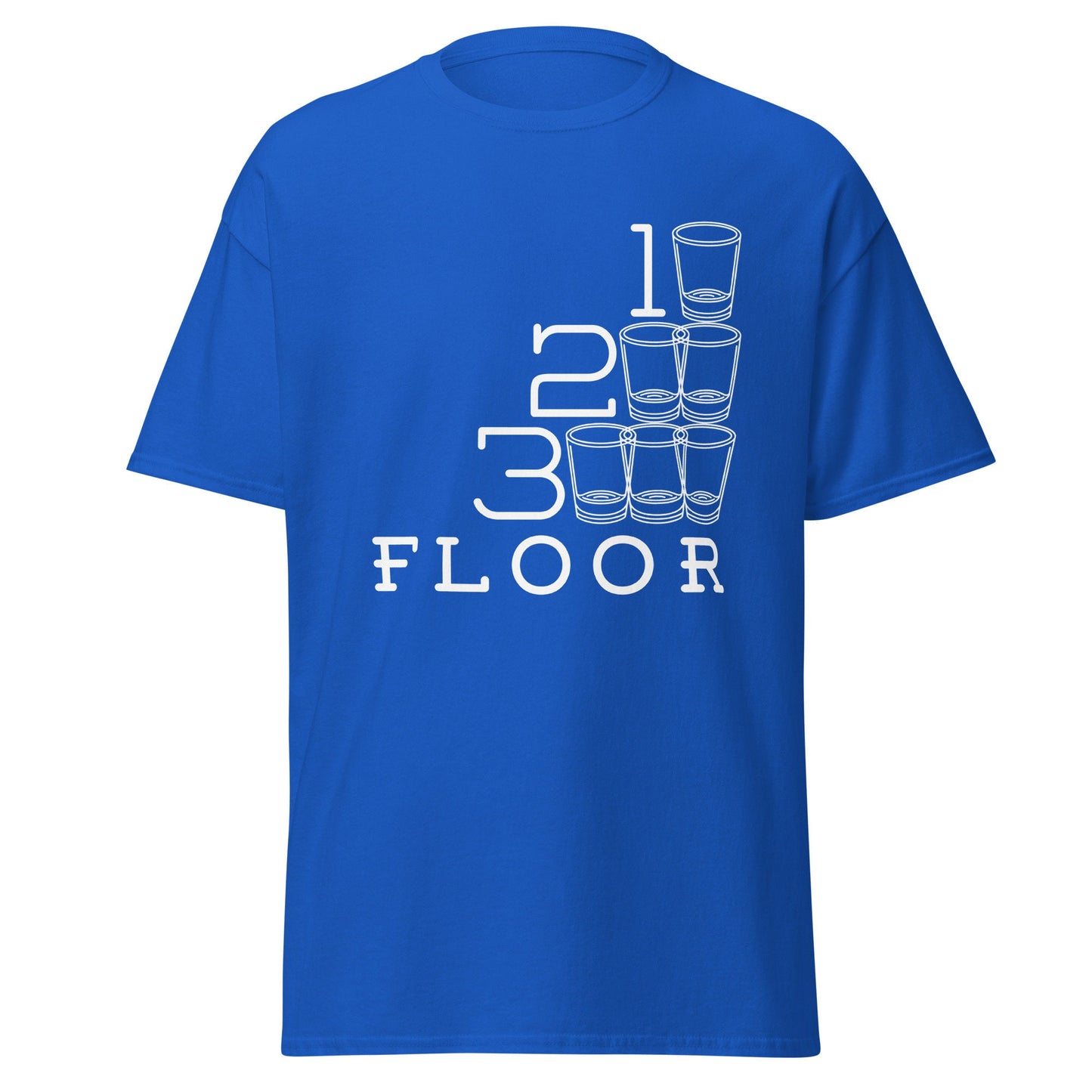 1, 2, 3, floor - Men's Graphic Tshirt, Shot taking shirts, bar hopping tshirt, fun drinking tshirt, bachelor party tshirt, tailgating tshirt