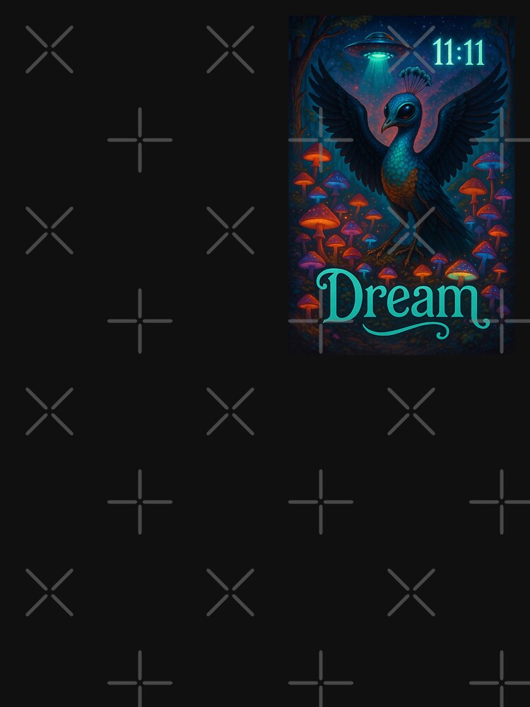 "Alien Peacock Dreamscape Fitted T-Shirt