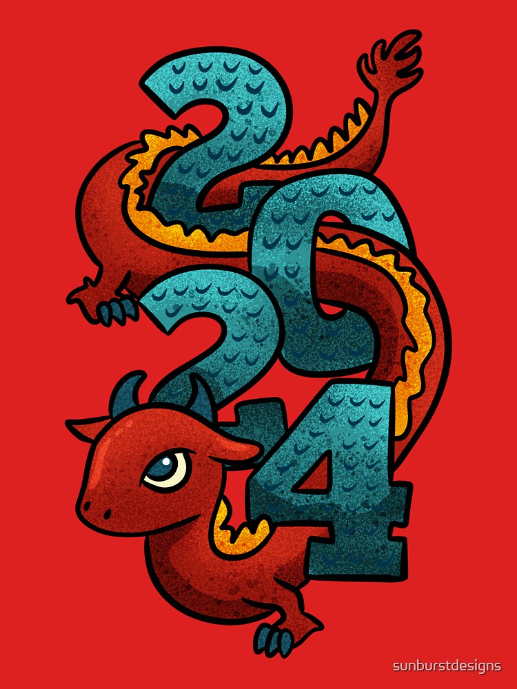 2024 Year of the Dragon Fitted V-Neck T-Shirt