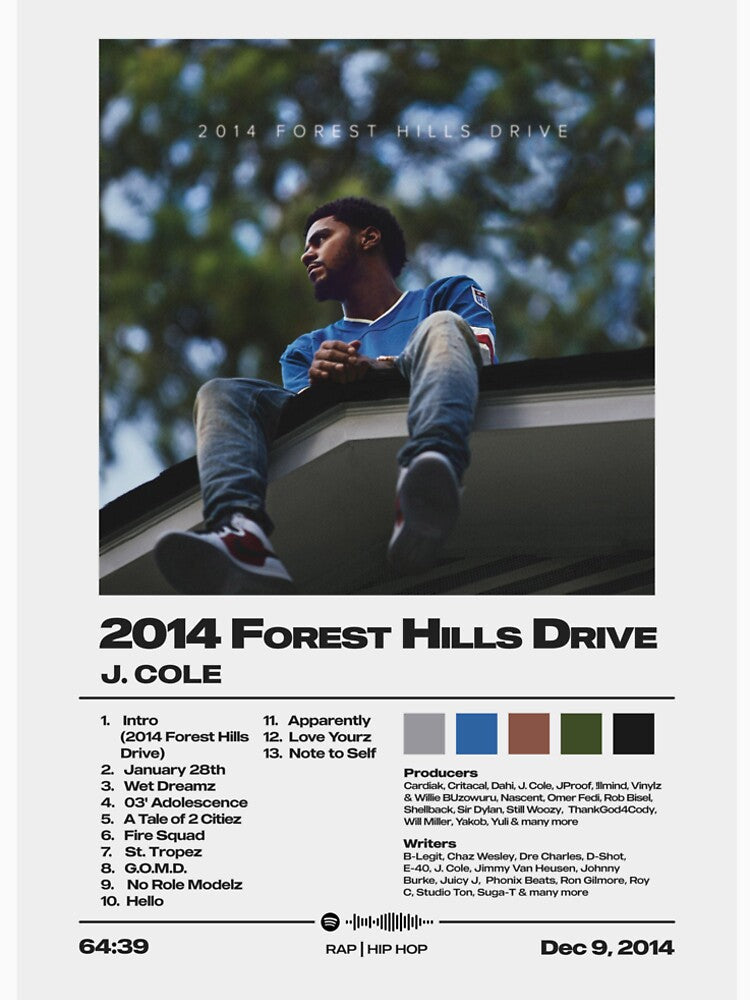 2014 Forest Hills Drive by J.Cole Album Poster Premium T-Shirt