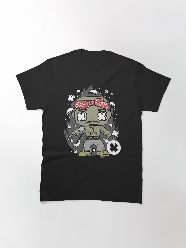 2pac pop culture cartoon superhero lover gift Classic T-Shirt Style001