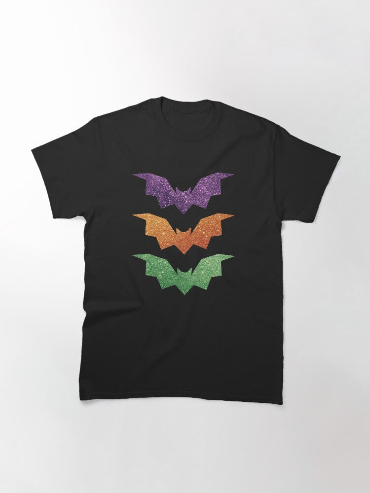 3 Halloween Glitter Bats Classic T-Shirt