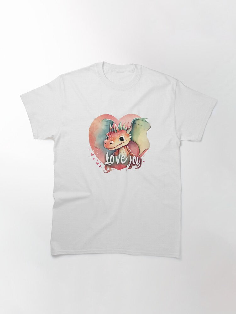 A Tale Woven in Love's Quilt: Dragon, Valentine Classic T-Shirt