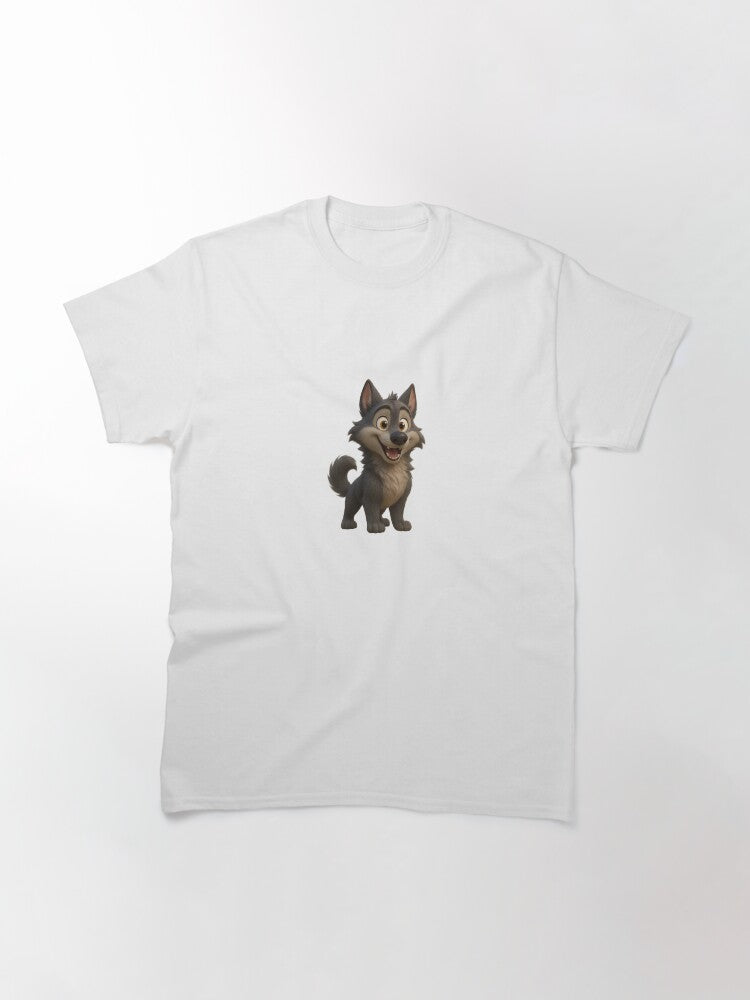 3D Wolf Sticker Classic T-Shirt