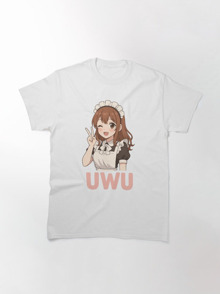 Anime UWU Maid Girl - Kawaii Classic T-Shirt