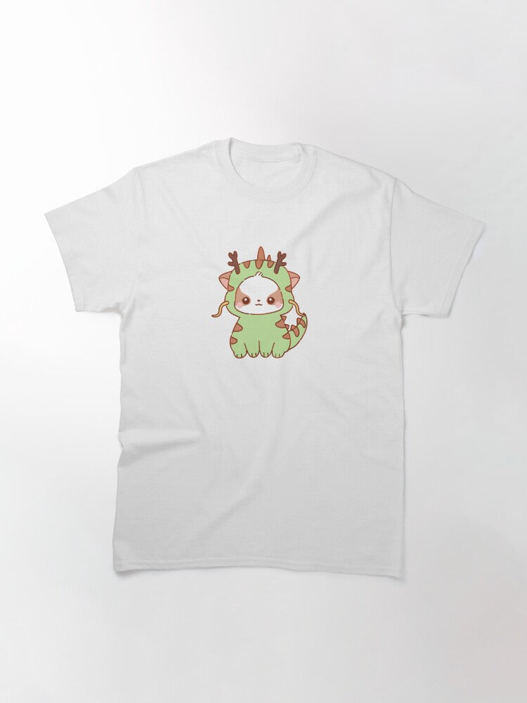 2024 Year of the Dragon Mochi in Dragon Costume Kawaii Chinese Horoscope New Year Classic T-Shirt