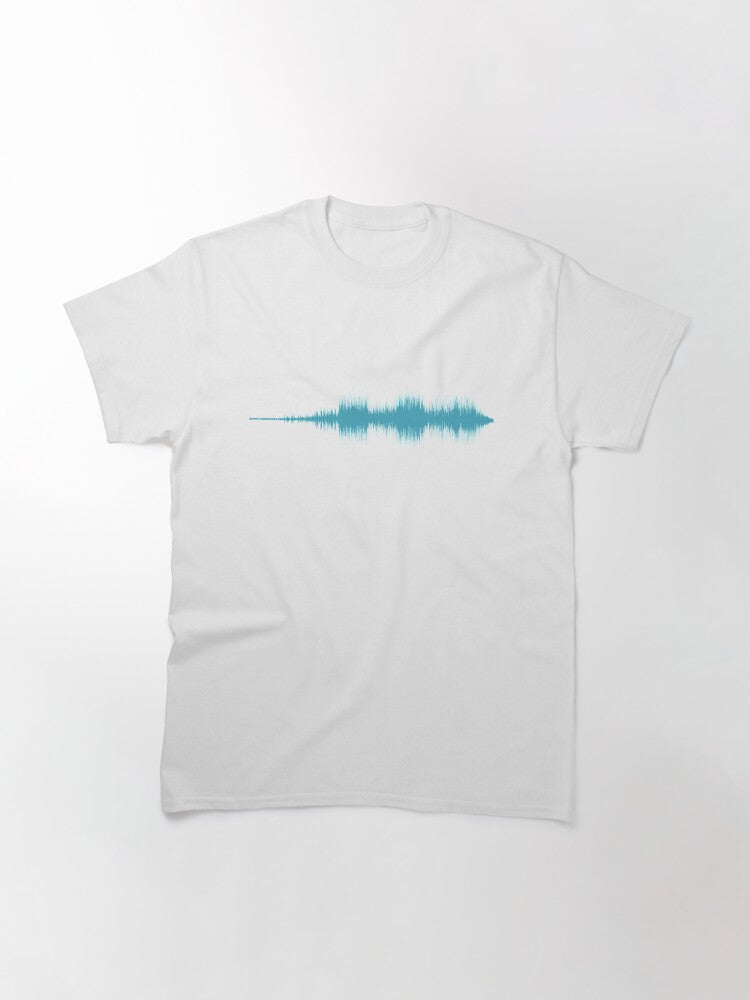 "Wish You Were Here" by Pink Floyd Sound Wave Pattern Blue Classic T-Shirt