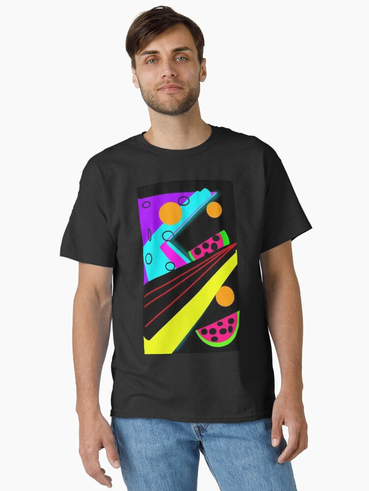 80's watermelon geometric space party Classic T-Shirt