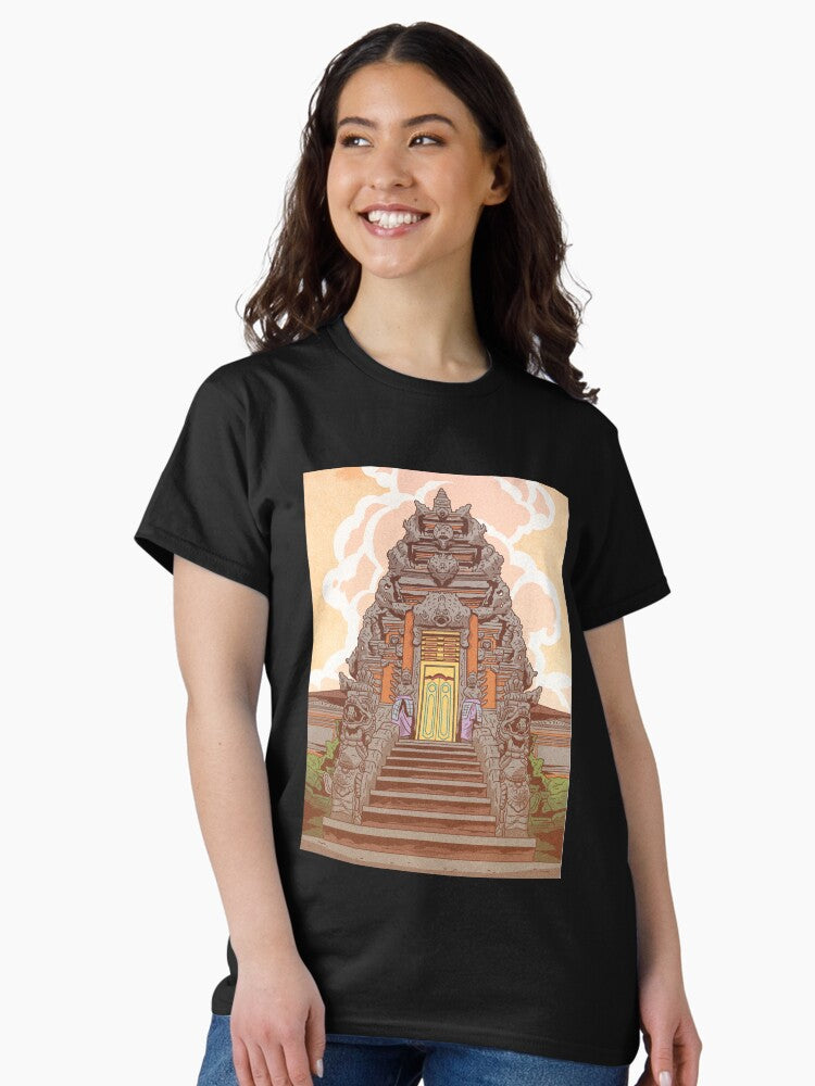 Indonesia Retro Anime Puri Agung Gianyar Temple Classic T-Shirt