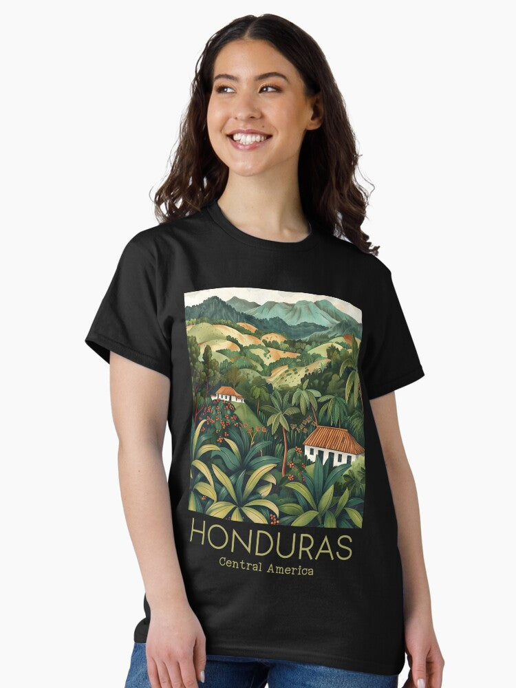 A Vintage Travel Illustration of Honduras - Central America Classic T-Shirt Style001