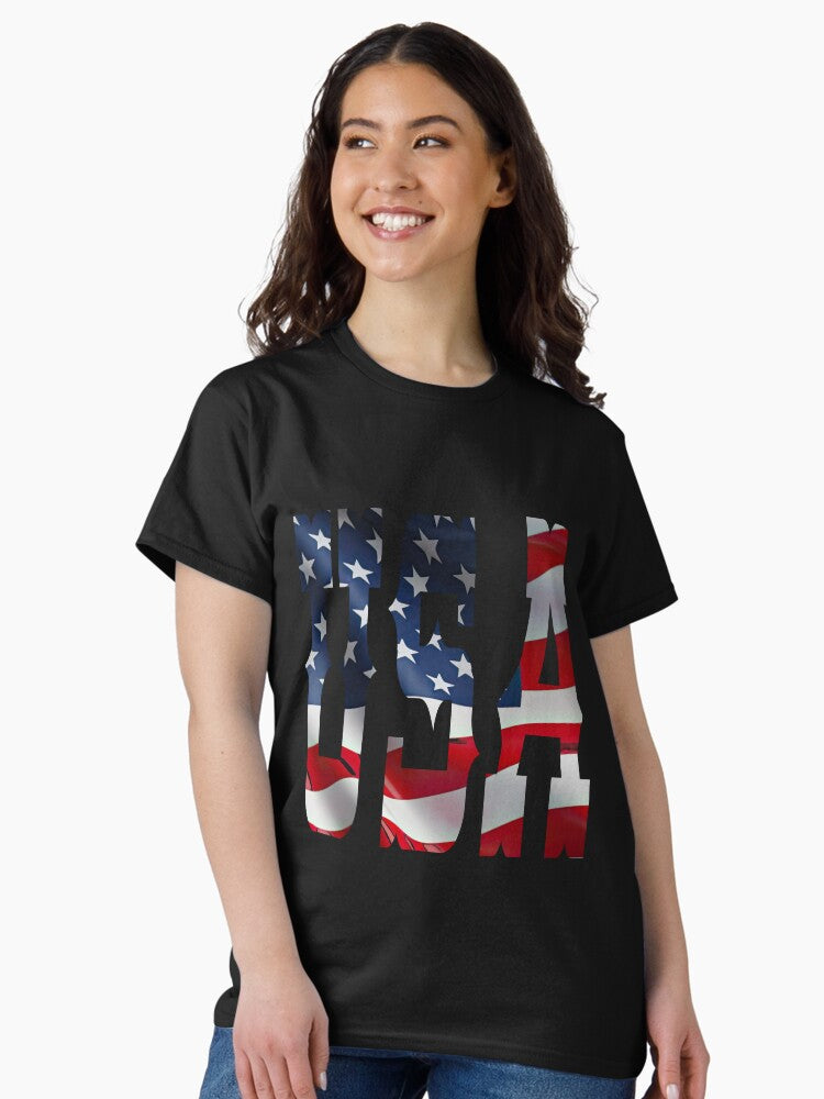 3D USA lettering flag - Independence day Classic T-Shirt