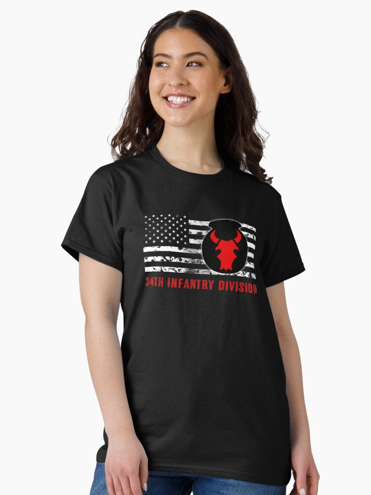 34th Infantry Division (Distressed Flag) Classic T-Shirt