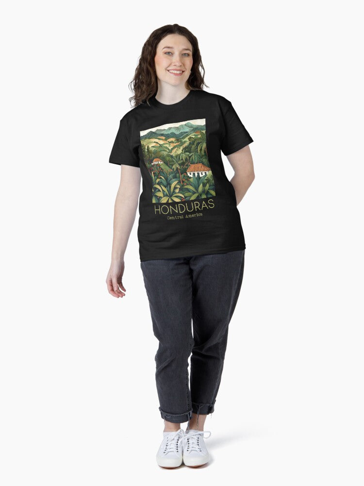 A Vintage Travel Illustration of Honduras - Central America Classic T-Shirt Style001