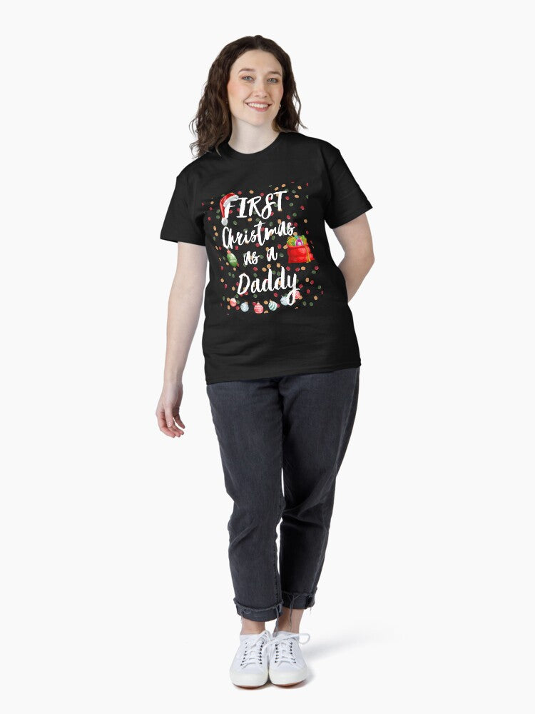1st first christmas as a Daddy new parents christmas Classic T-Shirt
