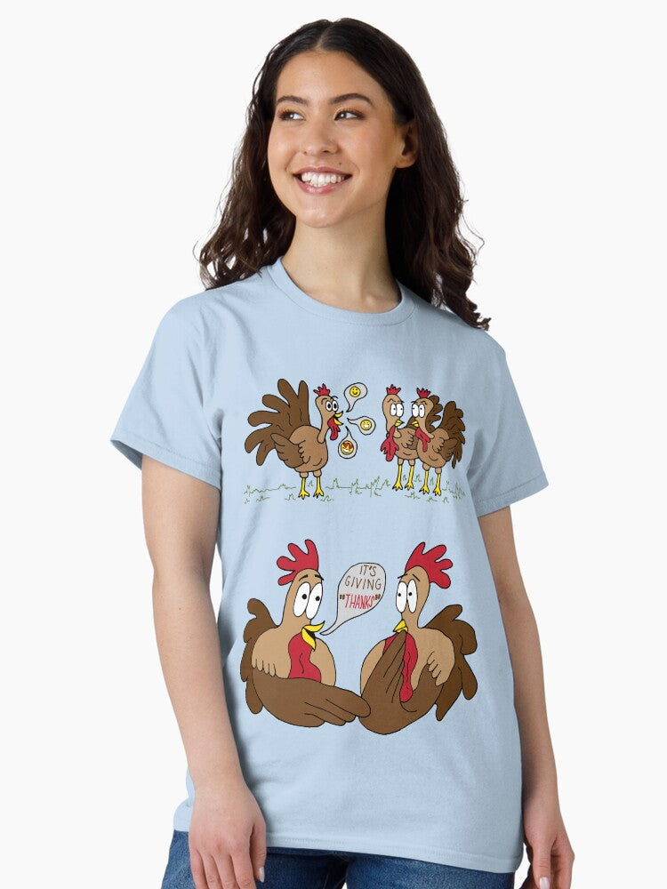 "It's Giving Thanks" - Thanksgiving Turkey Pun Classic T-Shirt
