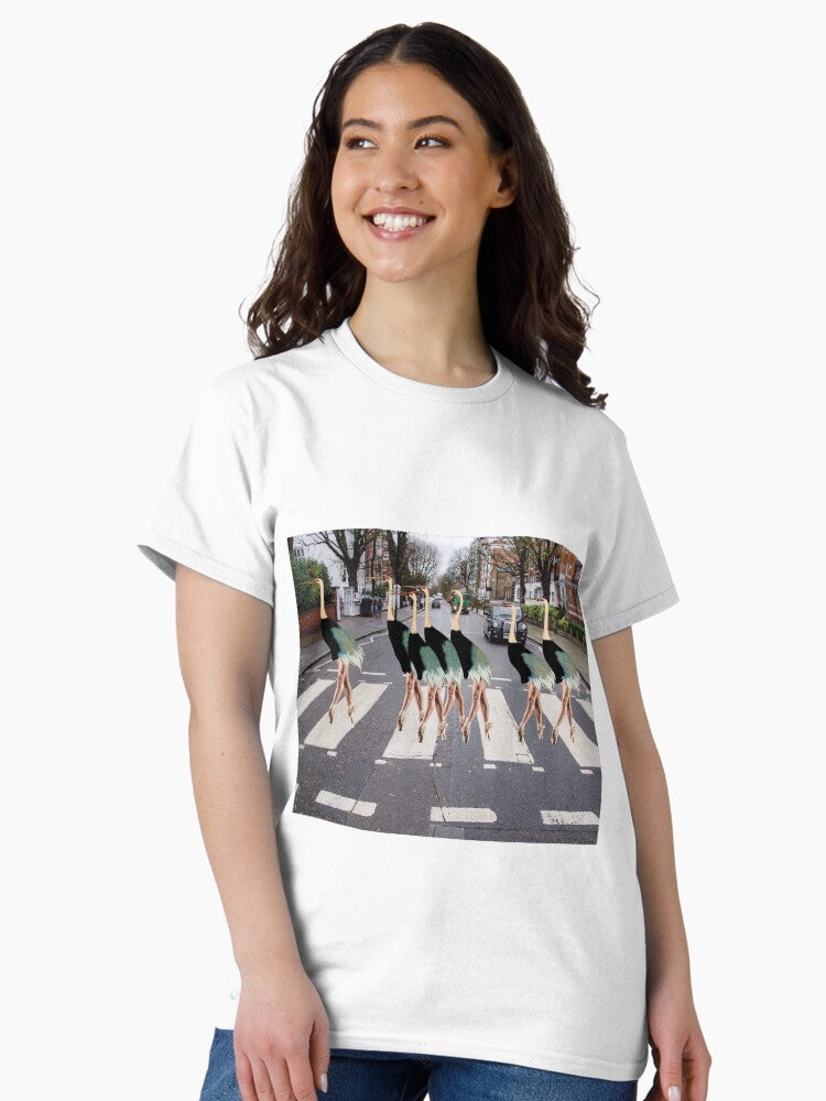 Abbey Road, Ogata Korin Japanese Red Crown Crane, Surreal Art Classic T-Shirt