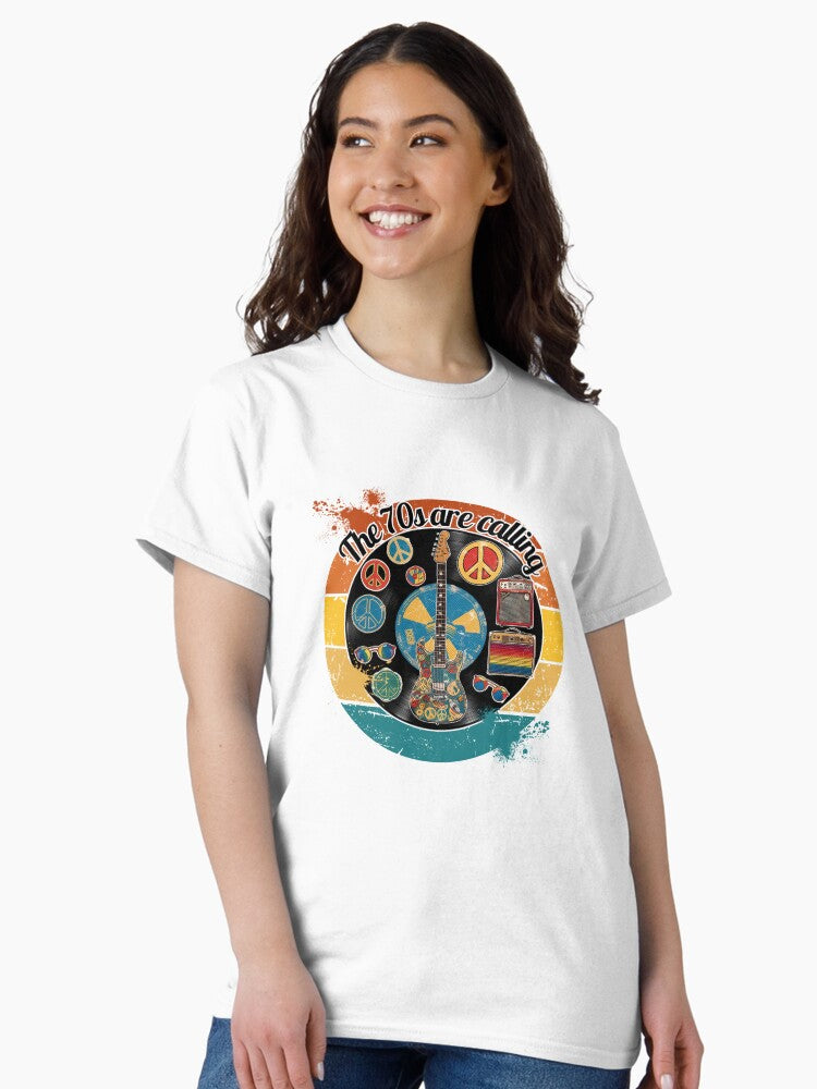 70s Rock Vinyl Classic T-Shirt Style001