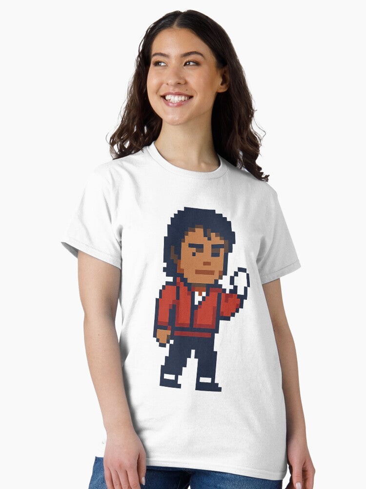 80s Pixel Art King of Pop Inspired by Michael Jackson Classic T-Shirt