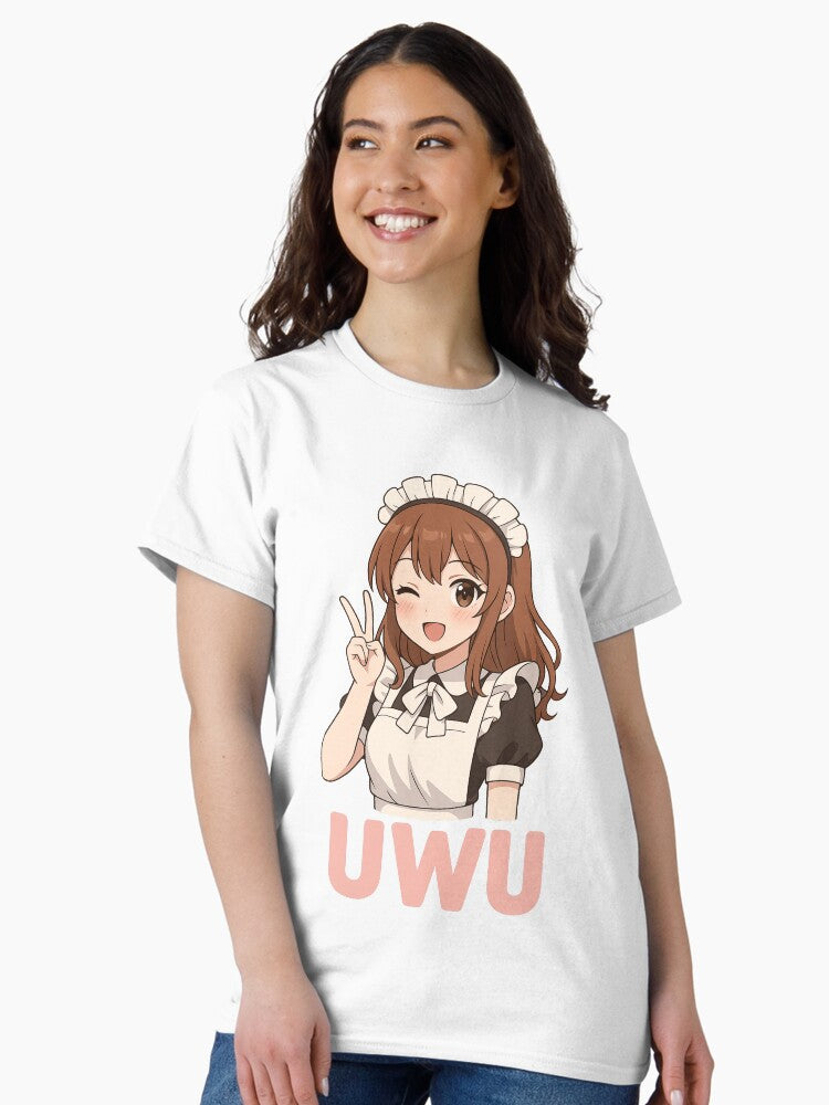 Anime UWU Maid Girl - Kawaii Classic T-Shirt