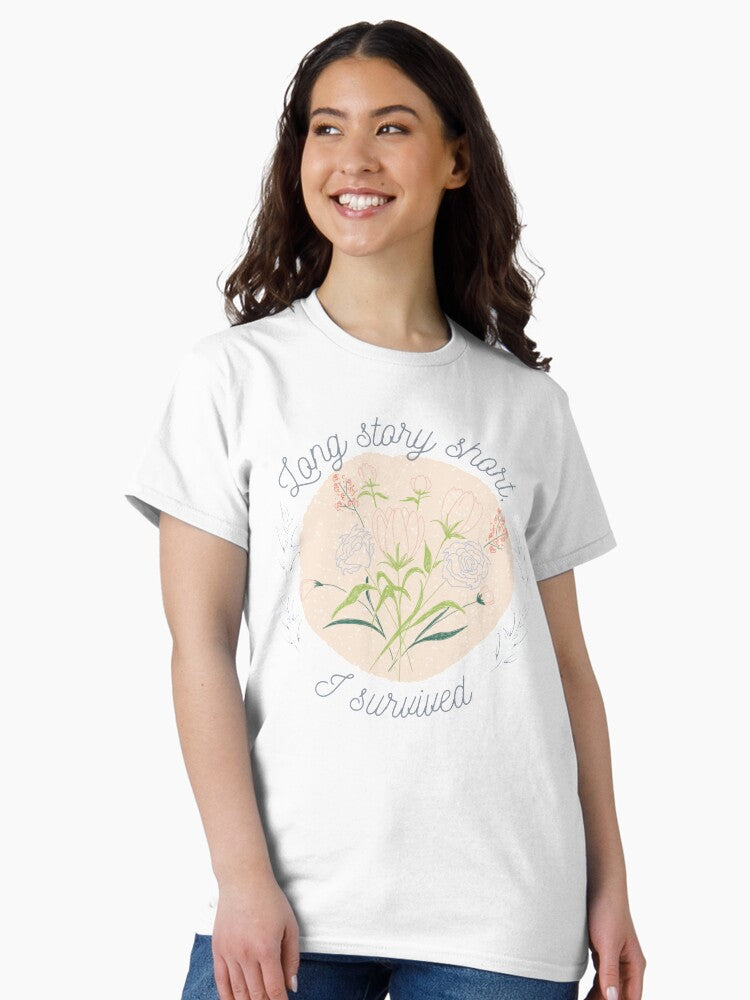 "Long story short I survived" Taylor Swift Evermore Lyrics Classic T-Shirt