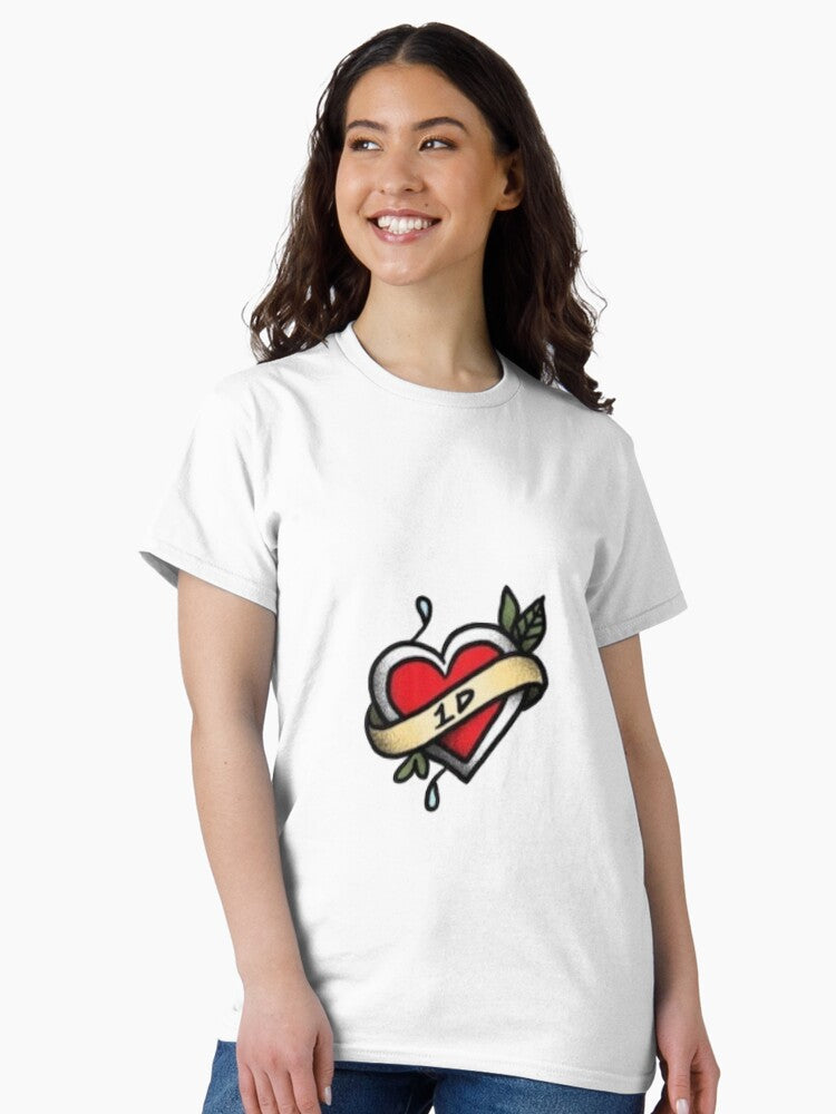 1D in Heart - I Love One Direction Classic T-Shirt