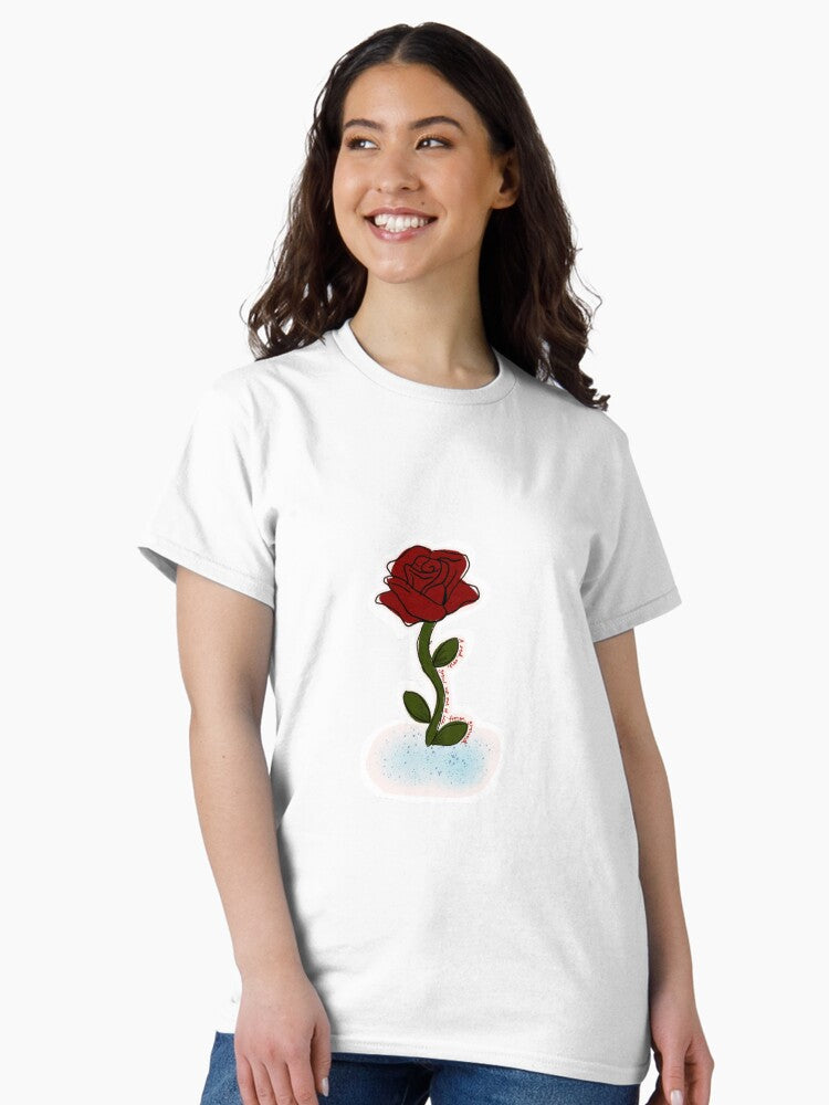 A rose grew up out of the frozen ground. Classic T-Shirt