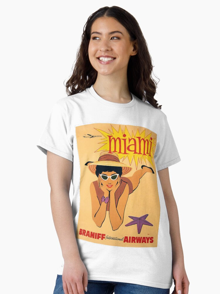 Miami vintage travel poster Classic T-Shirt