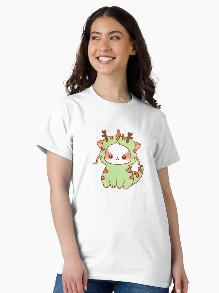 2024 Year of the Dragon Mochi in Dragon Costume Kawaii Chinese Horoscope New Year Classic T-Shirt
