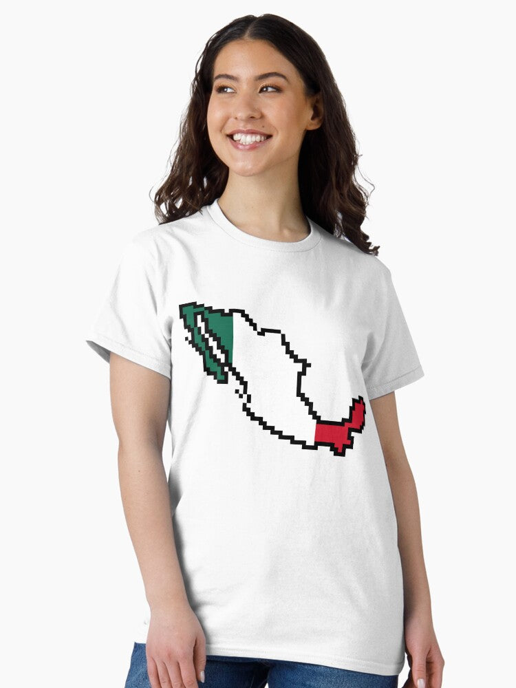 8-bits Mexico Map Flag Classic T-Shirt