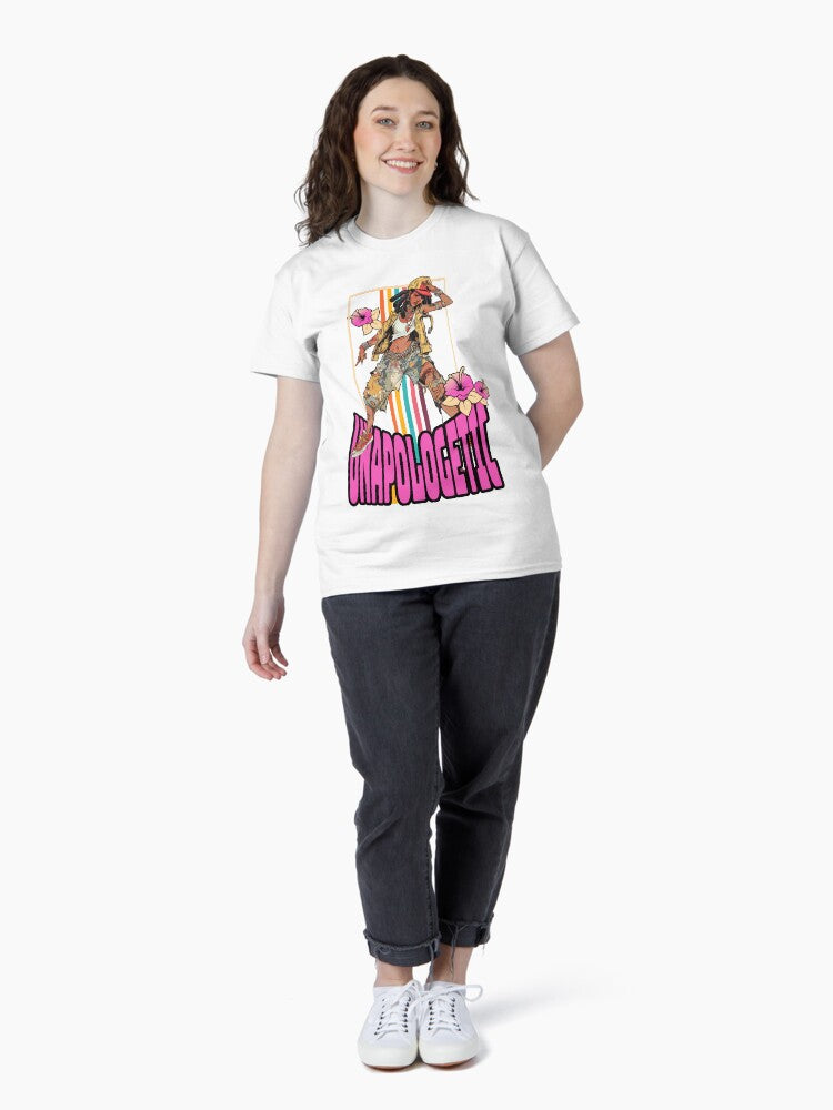 ? UNAPOLOGICAL. ? Street Bold Meets Floral Energy? Classic T-Shirt