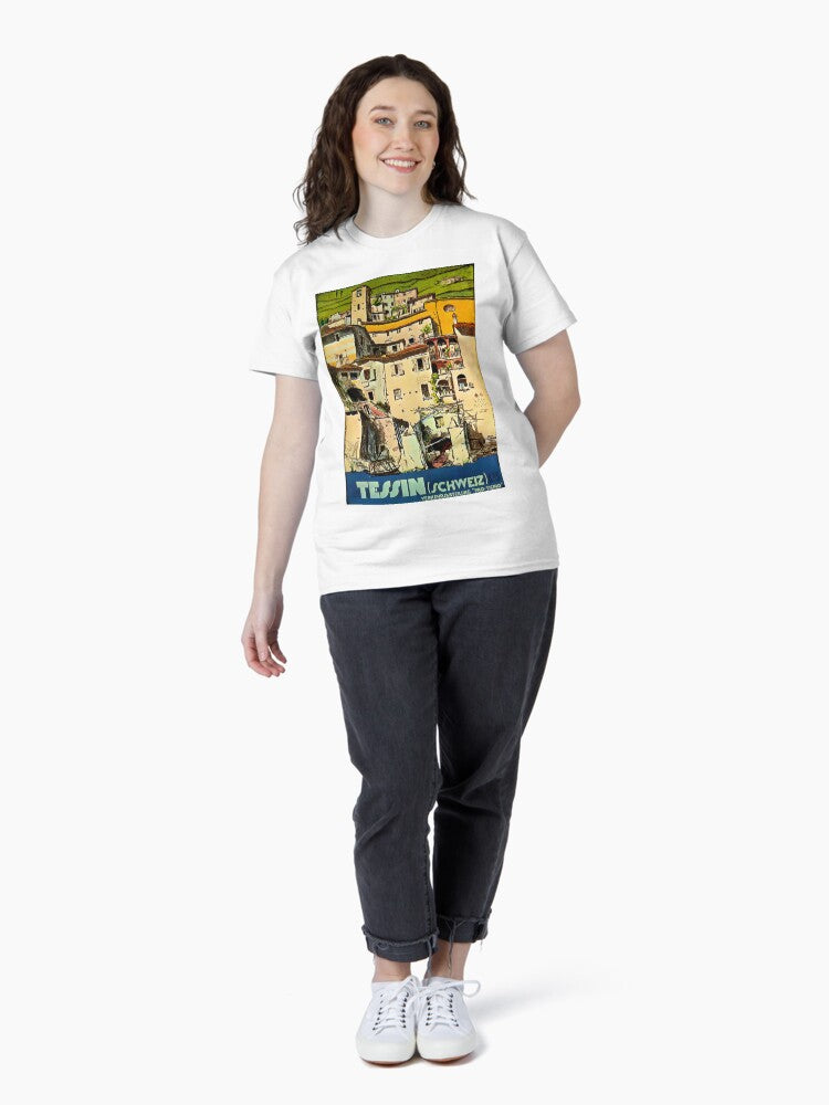 Tessin Schweiz vintage travel poster Classic T-Shirt