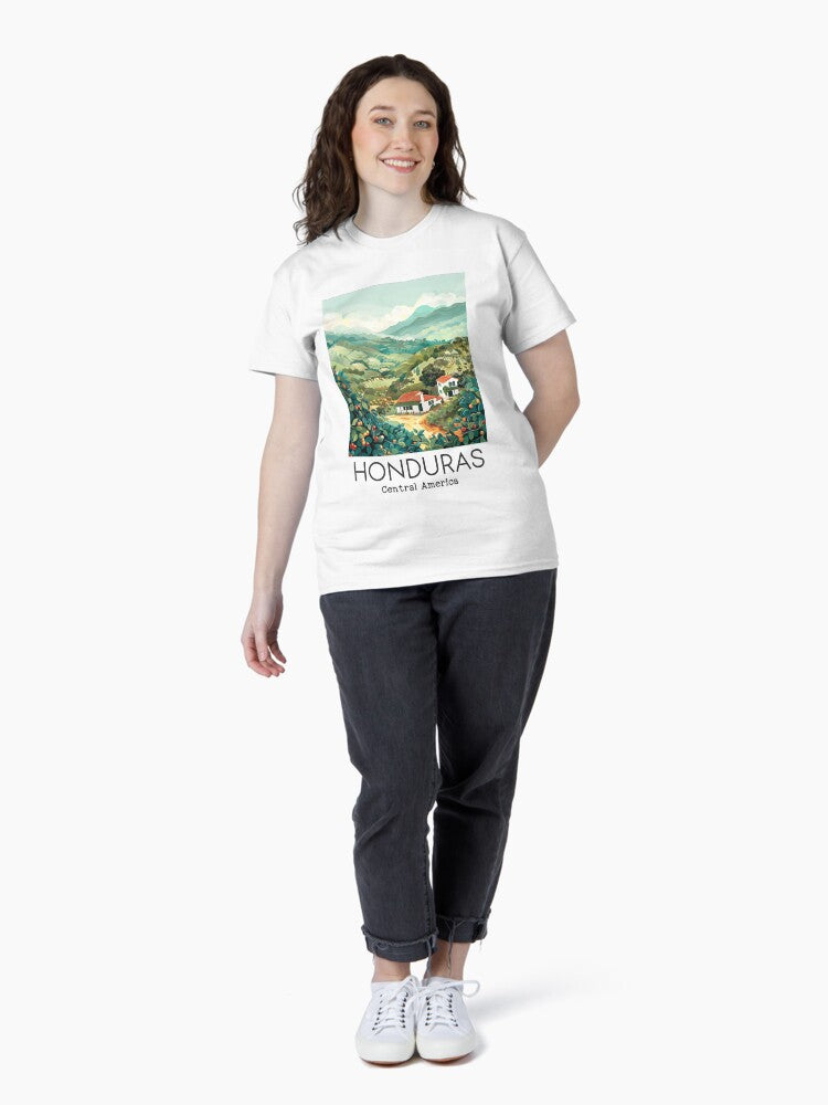 A Vintage Travel Illustration of Honduras - Central America Classic T-Shirt