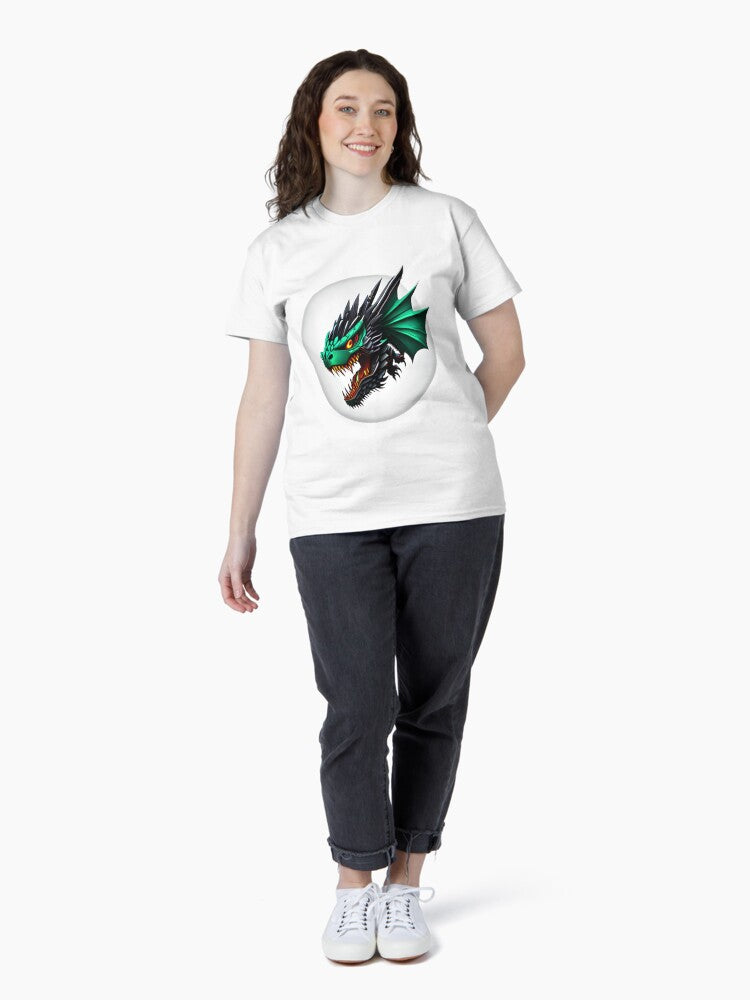 A Set of Baby Mecha Dragon Stickers for Adventure Lovers Classic T-Shirt