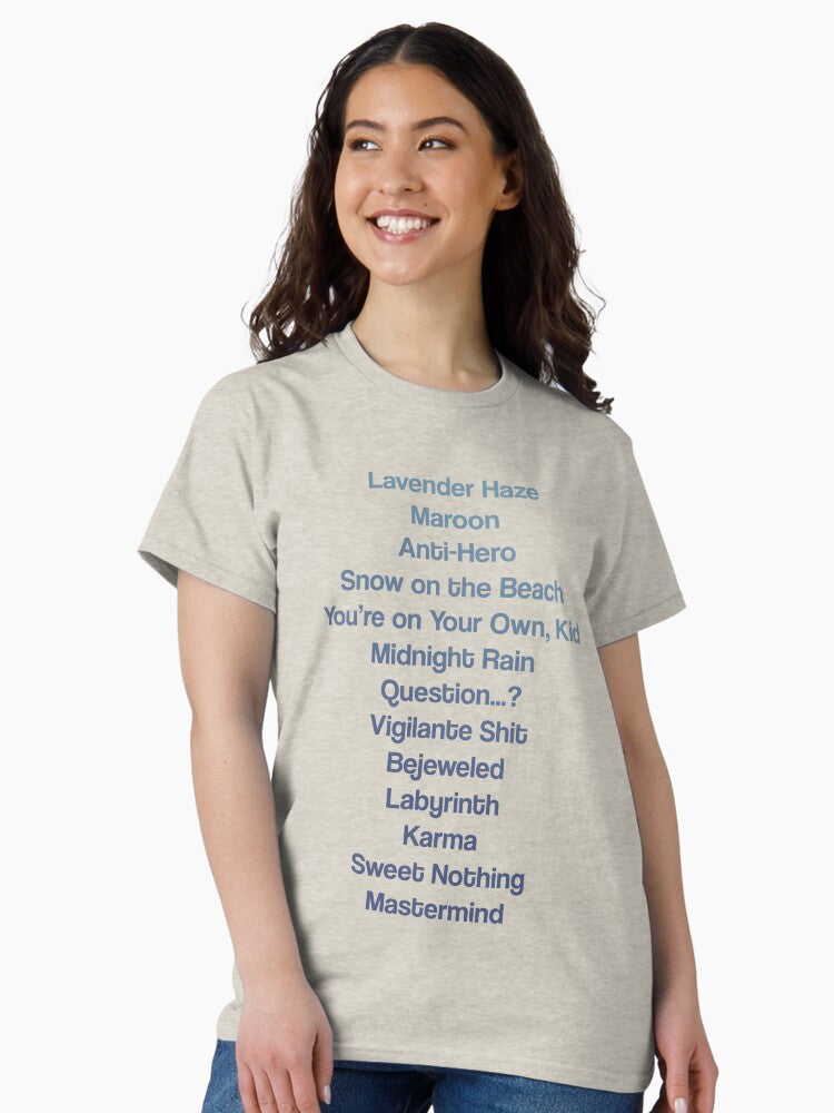"midnights" taylor swift tracklist Classic T-Shirt
