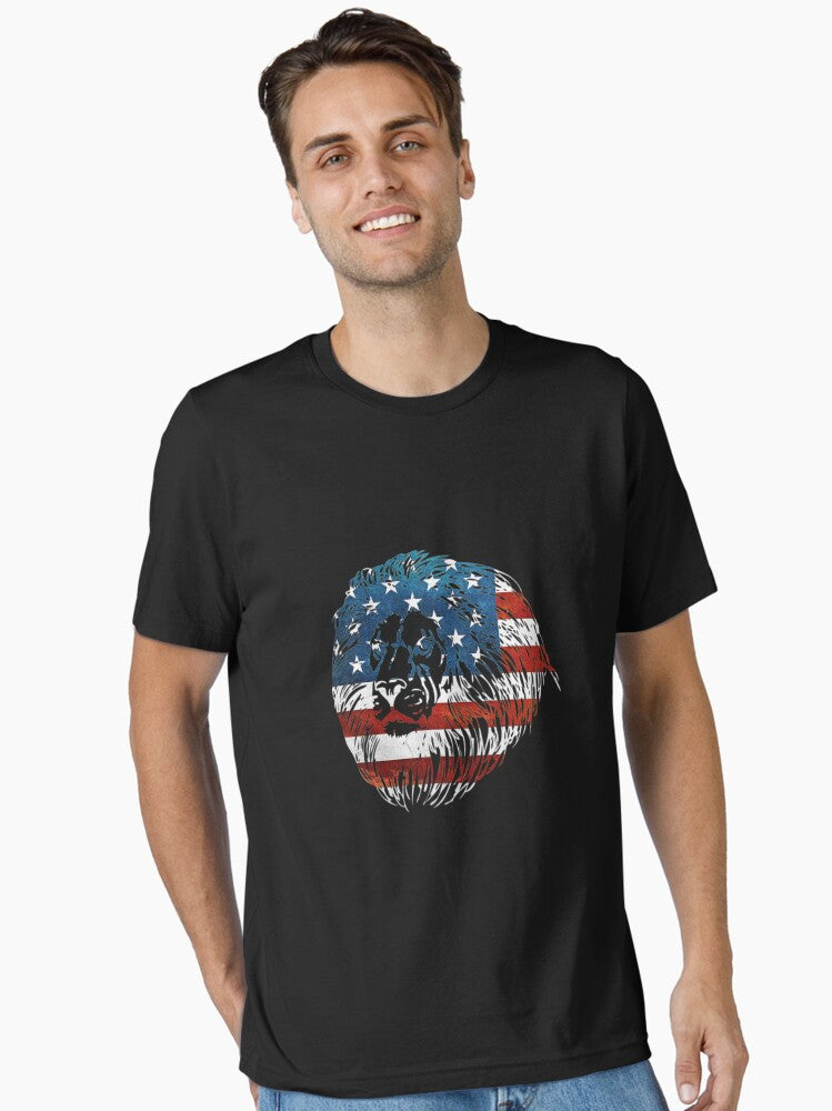 4th of july lion american flag usa Essential T-Shirt