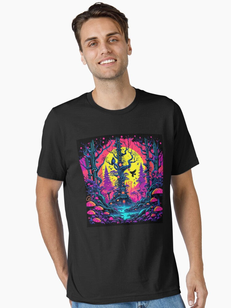 A Colorful Painting of a Tree in the Forest. Essential T-Shirt