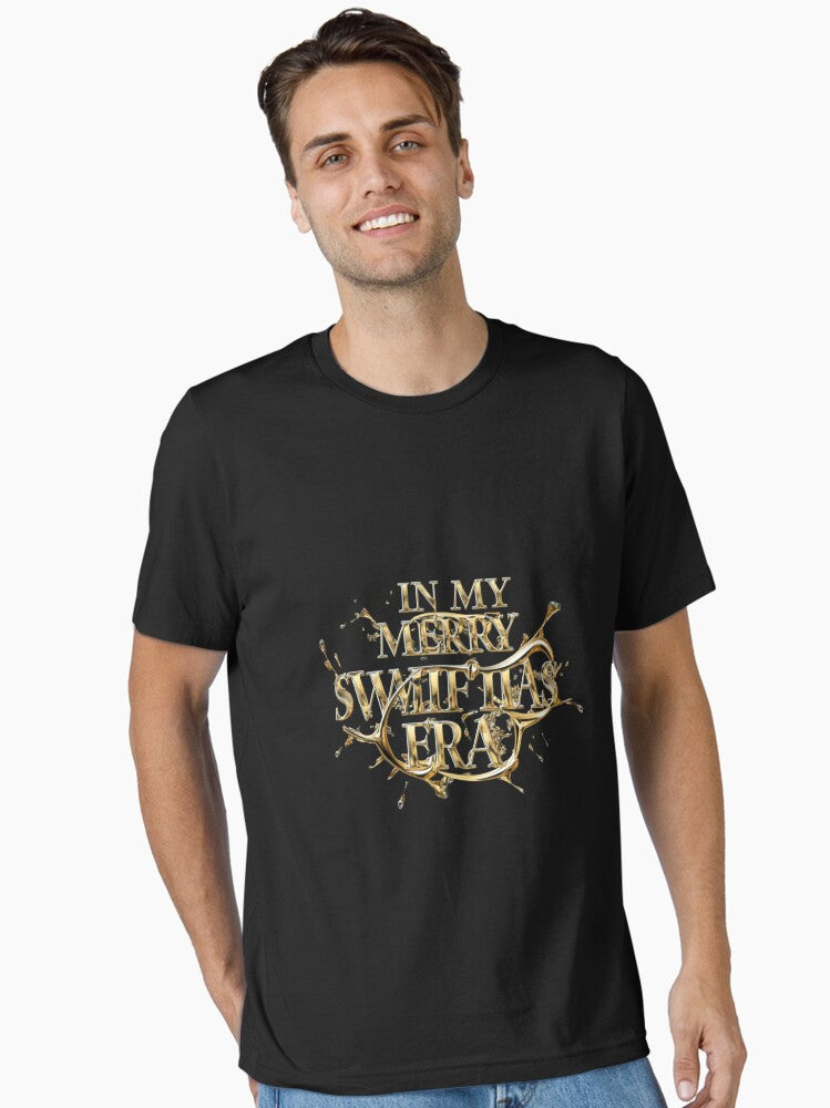 "In My Merry Swiftmas Era Celebrate Swiftmas with Style" Essential T-Shirt