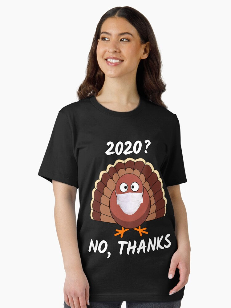 2020? No Thanks - Funny Thanksgiving Day Turkey In Mask Essential T-Shirt