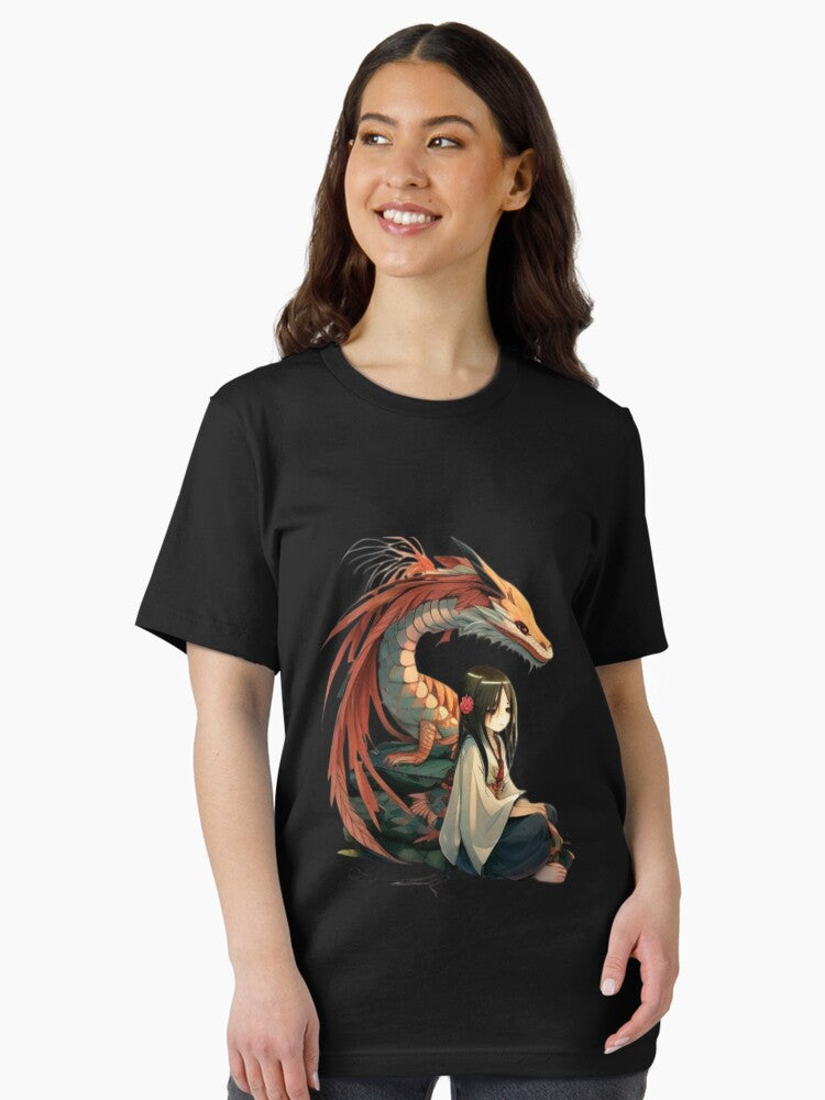 Just A Girl Who Loves Dragons & Anime Cute Dragon Anime Girl Essential T-Shirt