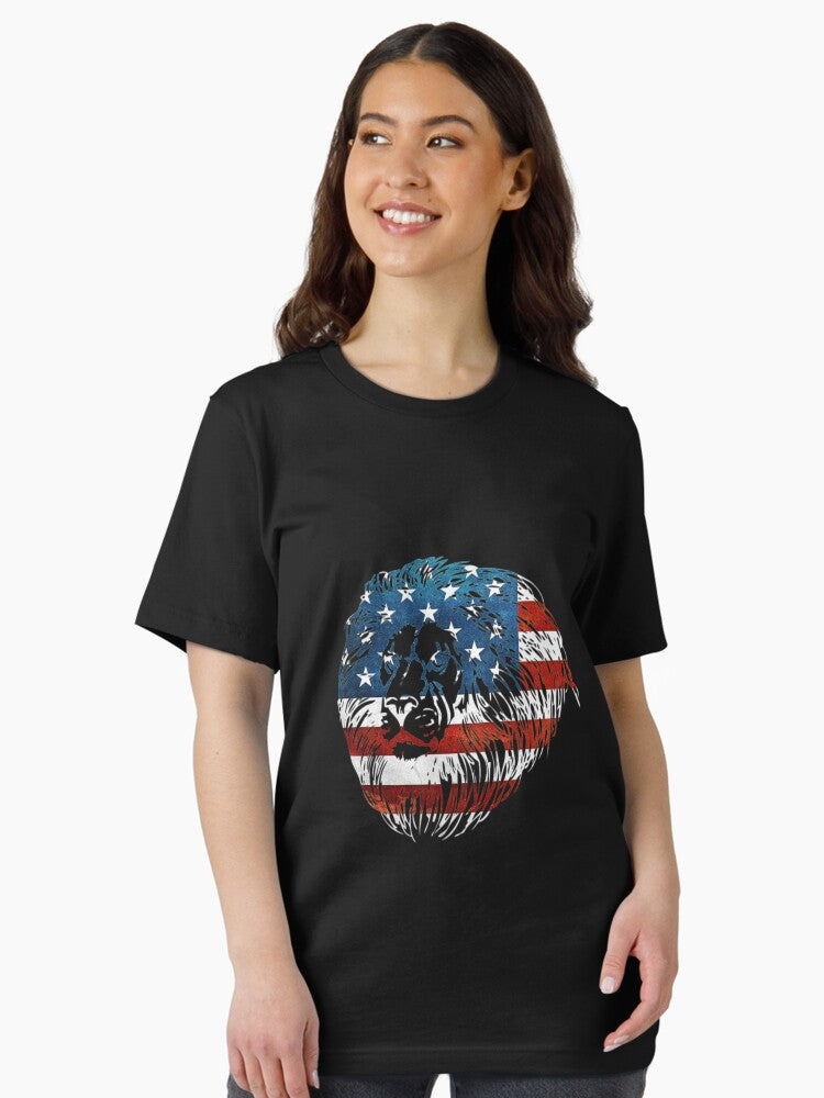 4th of july lion american flag usa Essential T-Shirt