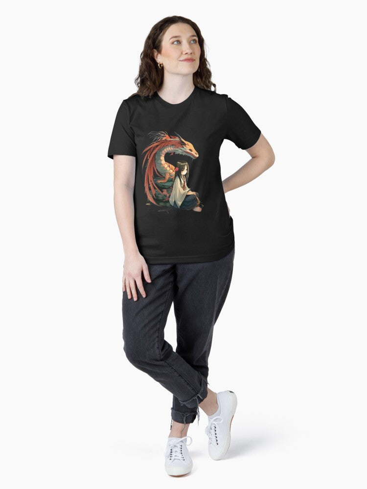 Just A Girl Who Loves Dragons & Anime Cute Dragon Anime Girl Essential T-Shirt
