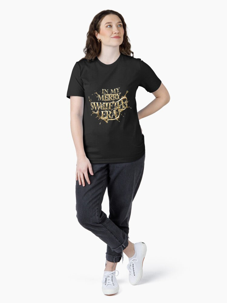 "In My Merry Swiftmas Era Celebrate Swiftmas with Style" Essential T-Shirt