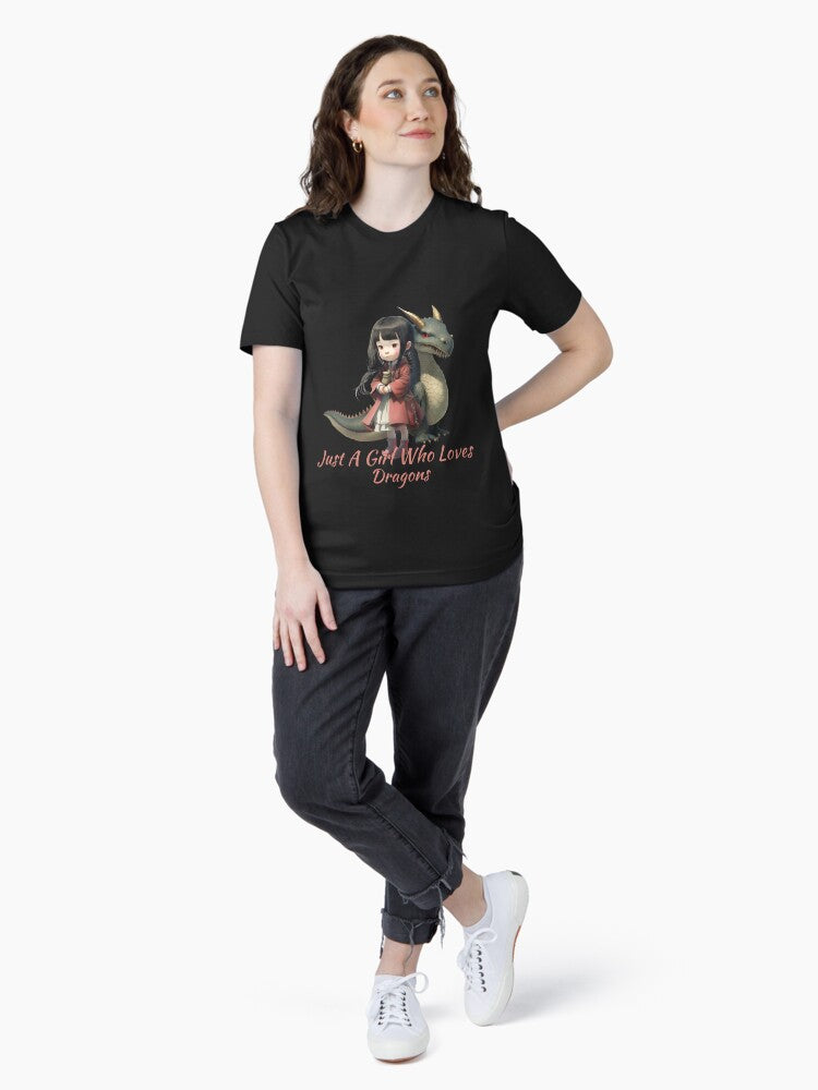 Just a girl who loves dragons Cute Anime Kawaii Dragon Essential T-Shirt